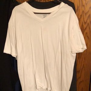 Plain white v neck